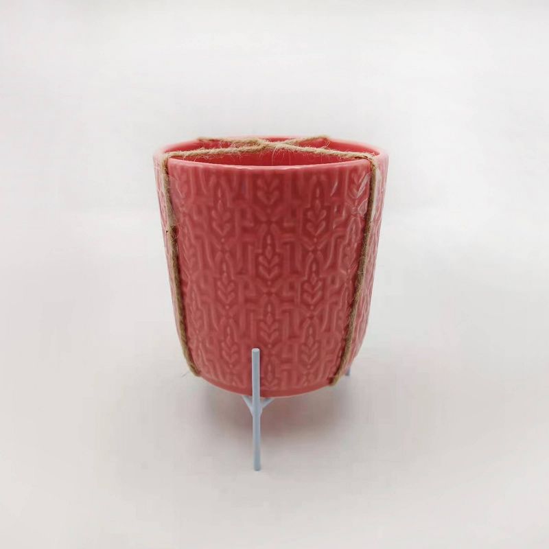 3ct Dolomite Tabletop Planter Set Blue/Yellow/Pink - Bullseye's Playground™