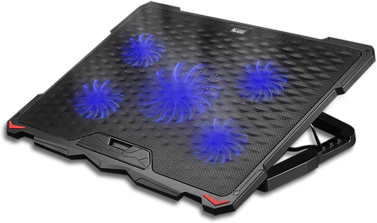 Laptop Cooling Pad 5 Fans 15.6-17.3 Inch Heavy Notebook Cooler