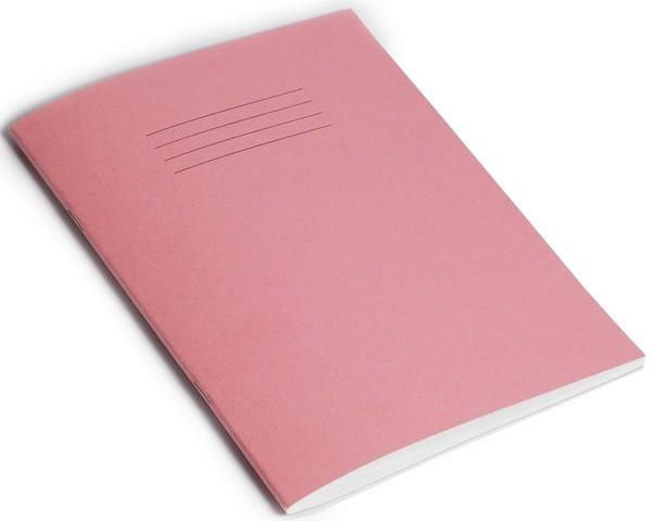 Rhino Exercise Book, 9 x 7 Inches, 80 page, 8mm ruled lines with margin, Pink Cover  (Pack of 10)