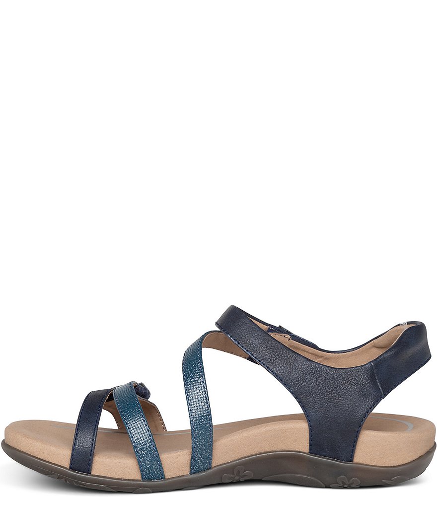 Aetrex Jess Colorblock Strappy Banded Wedge Sandals