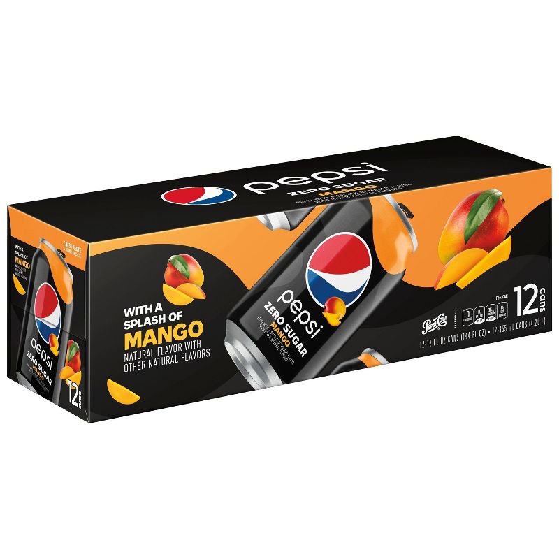 Pepsi Mango ZERO Soda - 12pk/12 fl oz Cans