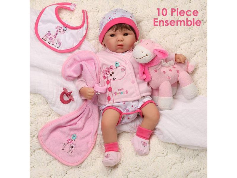 Paradise Galleries Reborn Baby Doll Lifelike Tall Dreams Gift Set Ensemble, 19-inch Weighted Baby, Safety Tested 6 Year Old Girls
