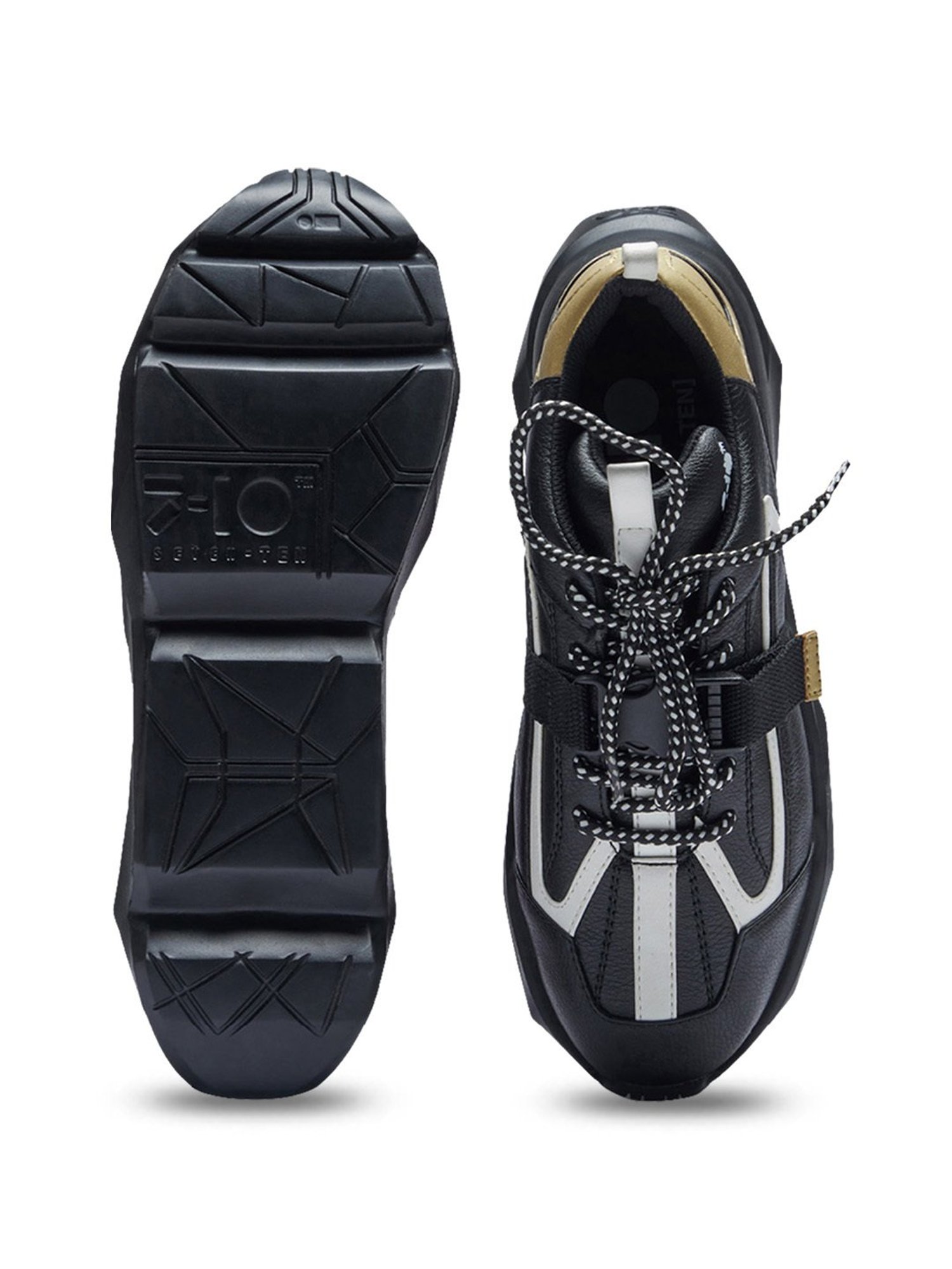 7-10 Women's Black & Gold Elevate Street Sneakers