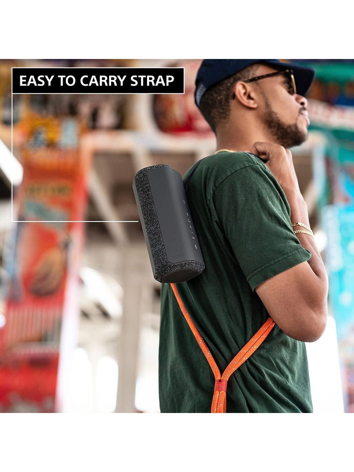 Sony SRS-XE200 X-Series Wireless Ultra Portable-Bluetooth-Speaker with 16Hrs Battery Life (Blue)