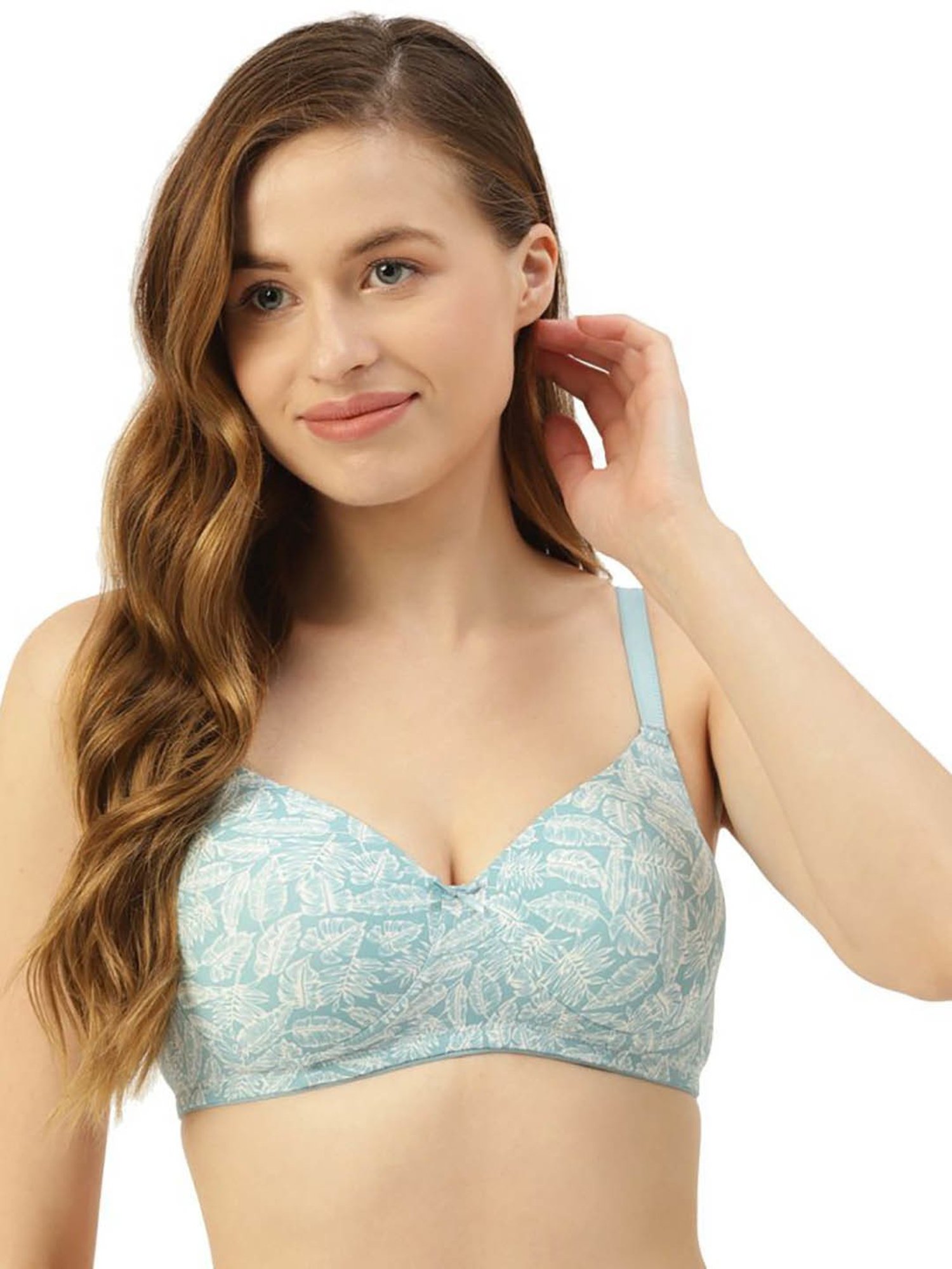 Leading Lady Blue Non-Wired Non-Padded Push-Up Bra