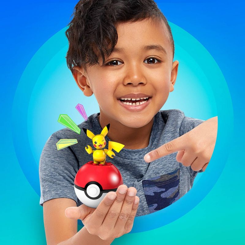 Mega Construx Pokemon Pikachu Poke Ball Construction Set