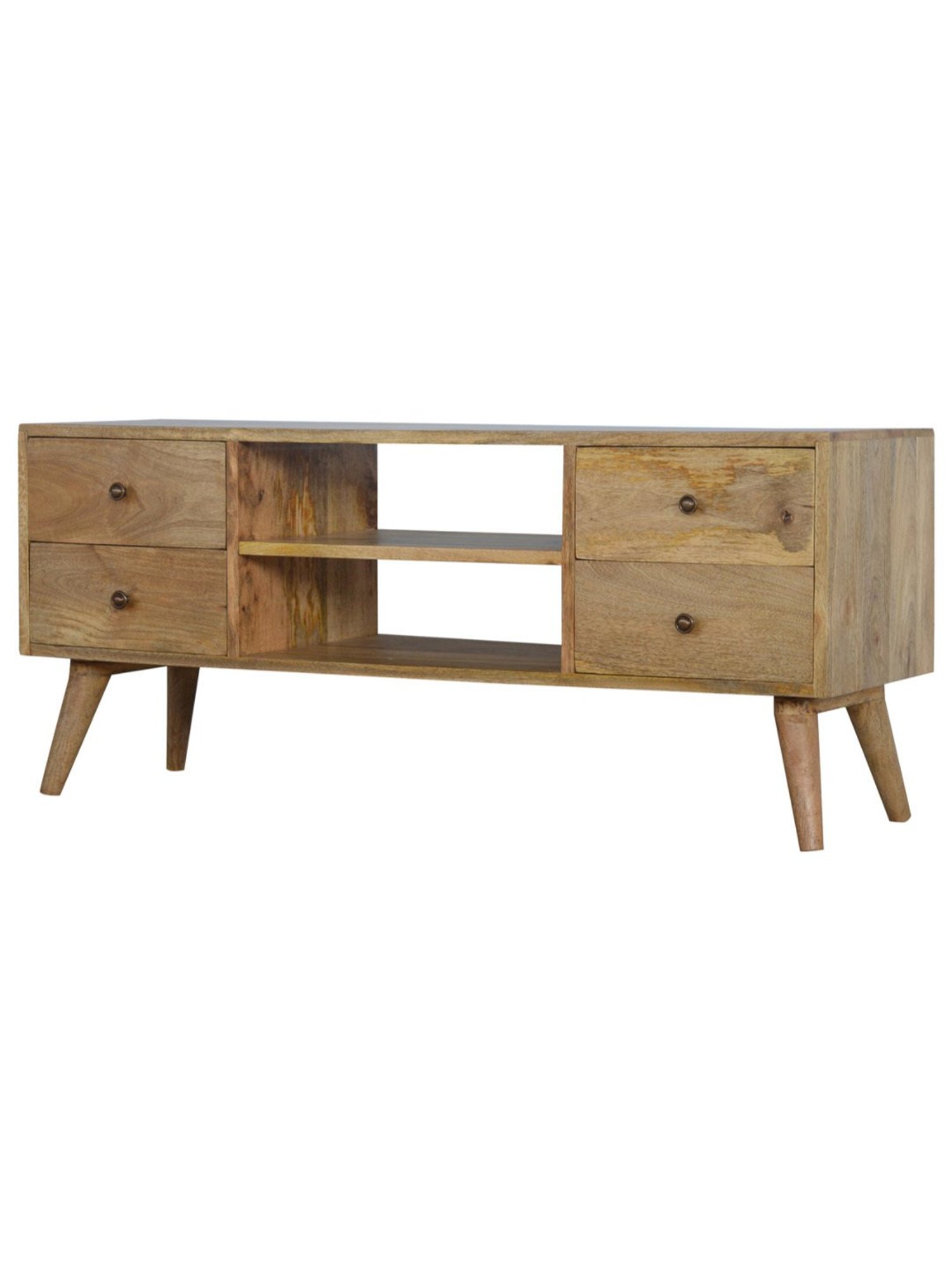 Delite Kom Flex Flowery Wenge & Acacia Dark Engineered Wood TV Entertainment Unit