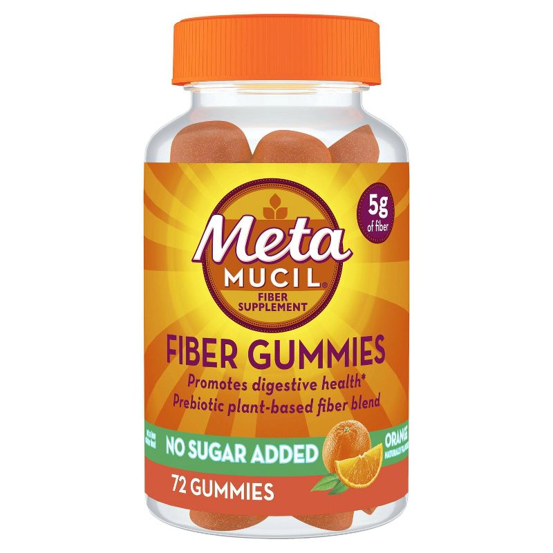 Metamucil Fiber Supplement Sugar-free Gummies - Orange - 72ct