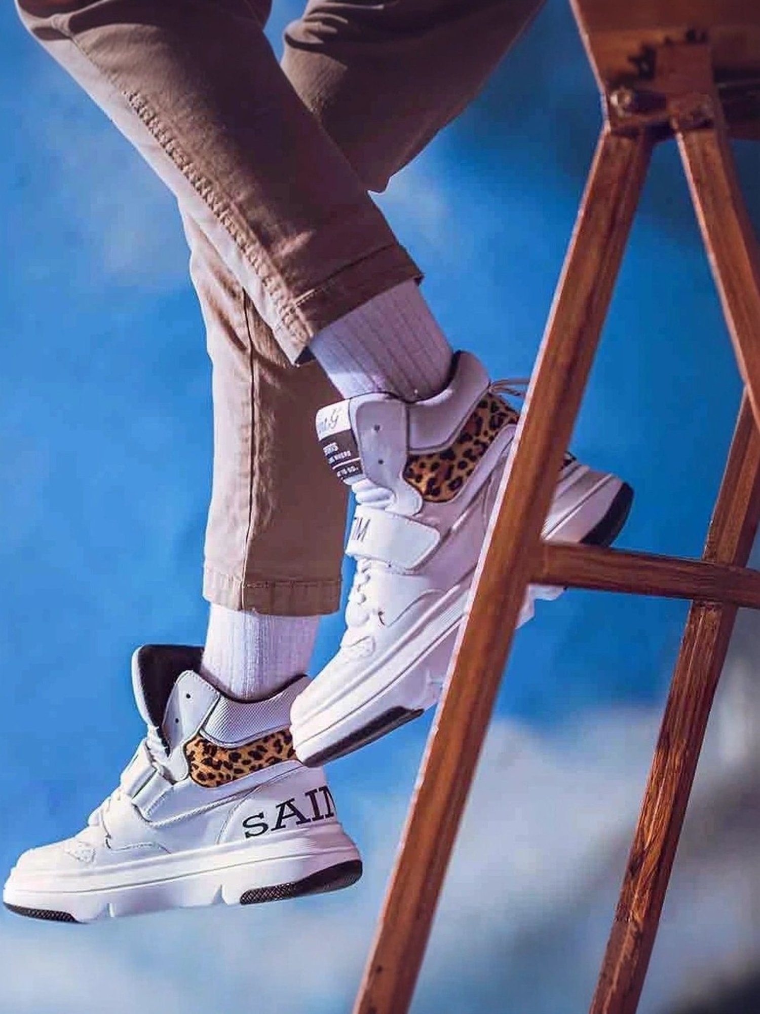 Saint G Women's Venetia White Ankle High Sneakers