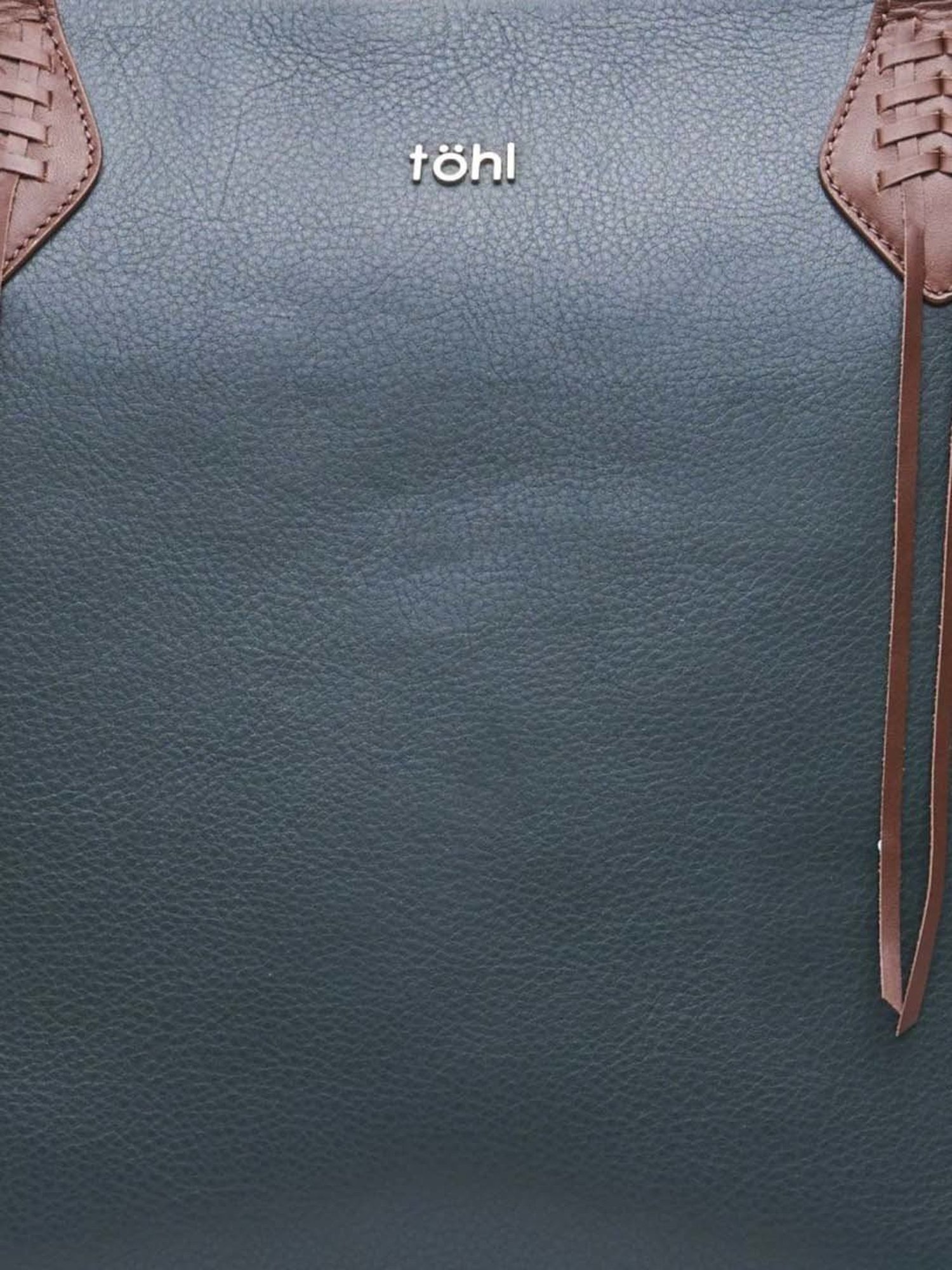 Tohl Teal Green Solid Medium Tote Handbag