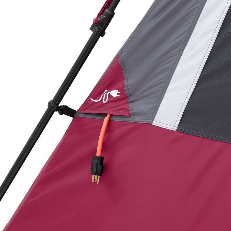 CORE Equipment Family Sized 12 Person 18 x 10 Feet Double Door Instant Cabin Tent with Room Dividers and Storage Pockets, Wine