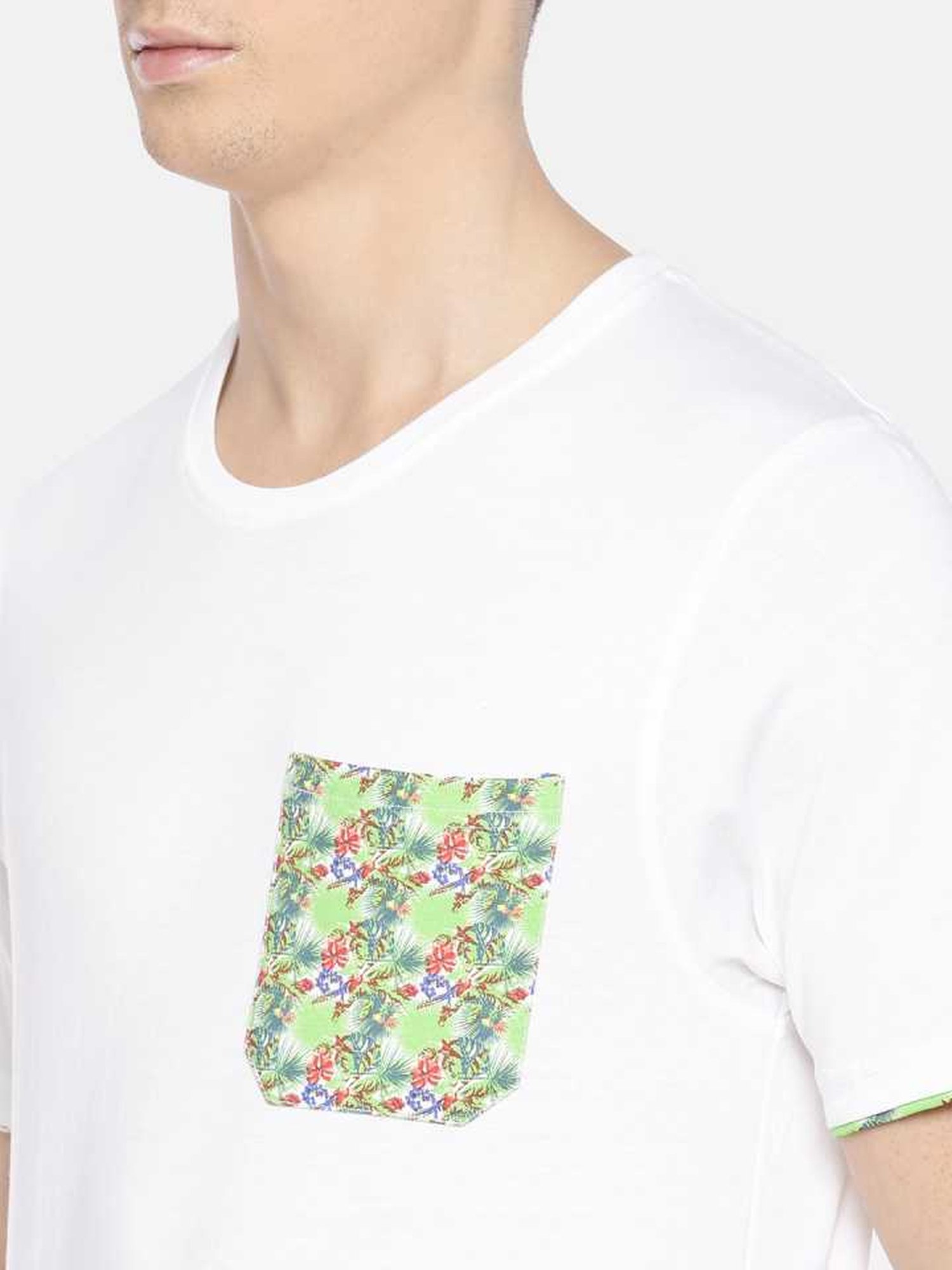 Dollar White Regular Fit Printed T-Shirt