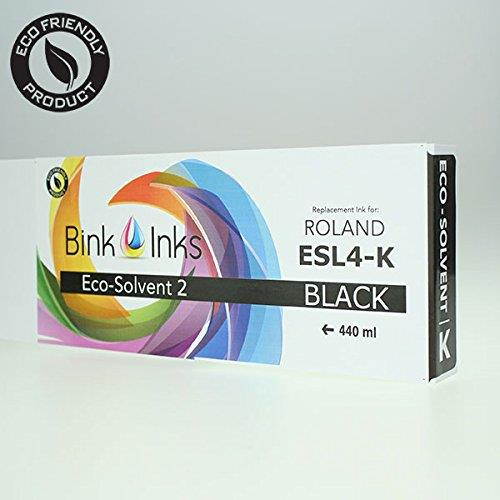 Bink Inks Replacement Black 440mL Eco-Sol MAX 2 Ink Cartridge for Roland Printers ESL4-4BK