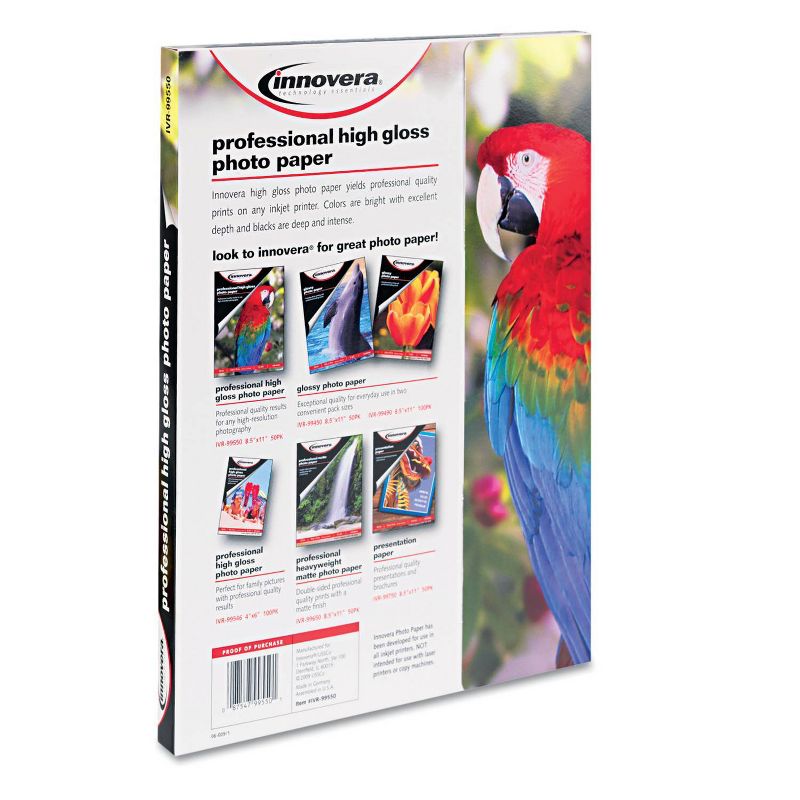 Innovera 8.5" x 11" High-Gloss Photo Paper (50 Sheets/Pack)