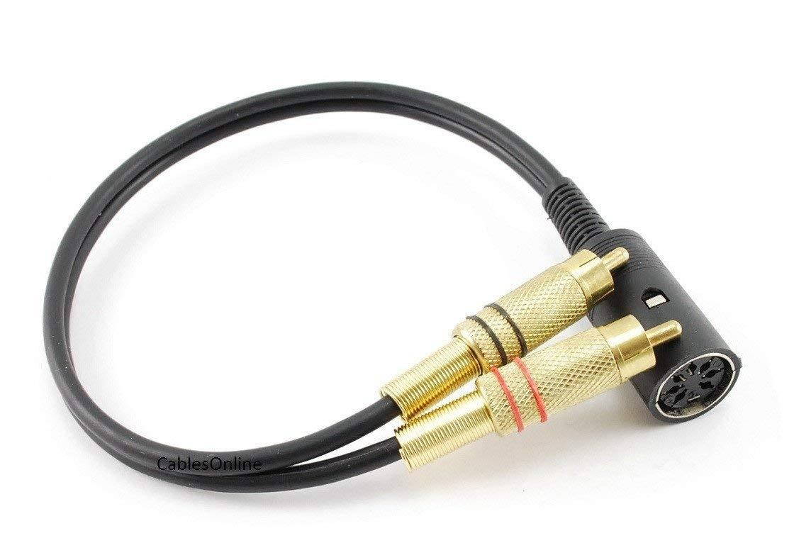 CablesOnline 1ft B&O Din-7 Female to 2-RCA Male Bang & Olufsen Audio Adapter (BO-404)