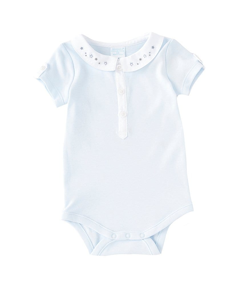 Edgehill Collection Baby Boys Newborn-6 Months Peter Pan Collar Bodysuit