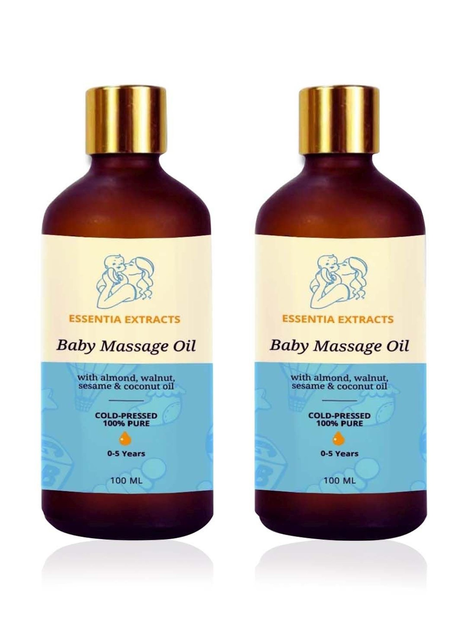Essentia Extracts Cold-pressed Baby Massage Oils Pack of 2 - 200 ml