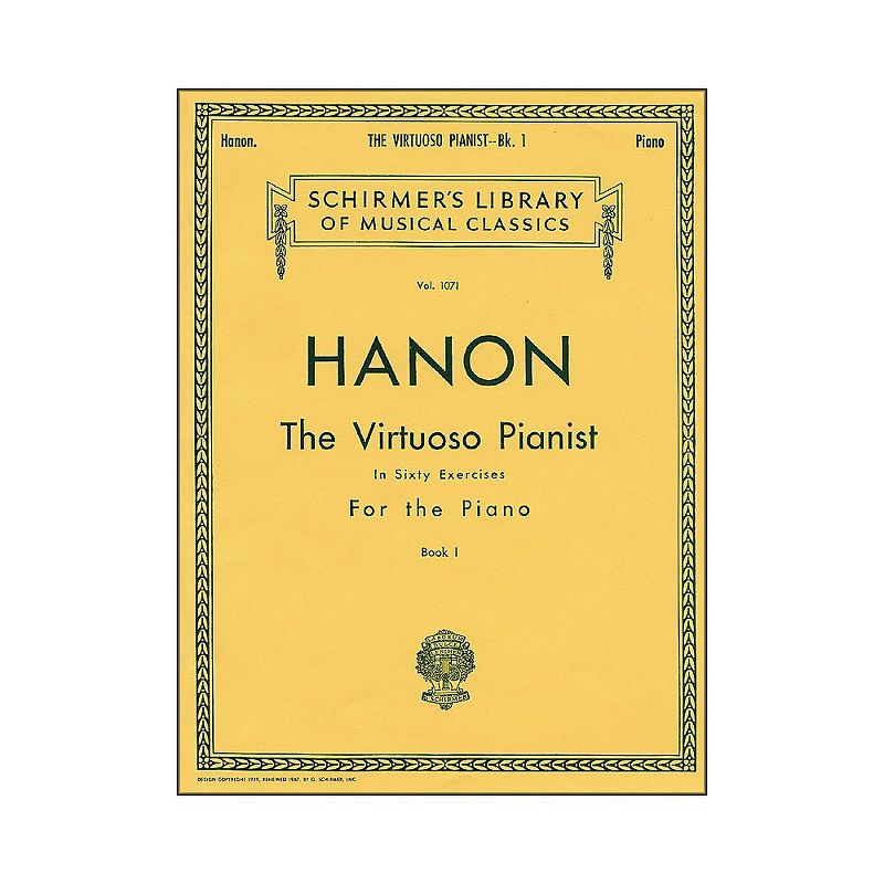 G. Schirmer Hanon Virtuoso Pianist Book 1 60 Exercises Nos 1-20 By Hanon