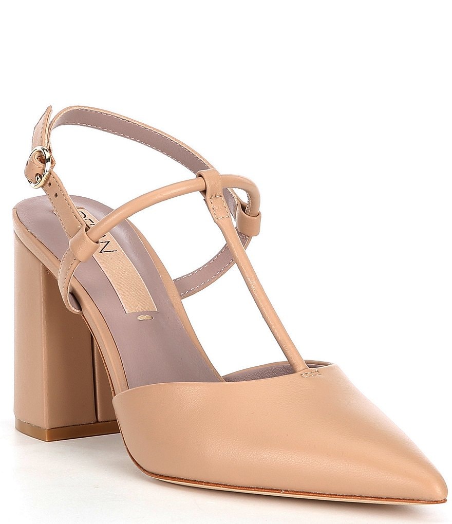 Deltan Tessa T-Strap Block Heel Pumps