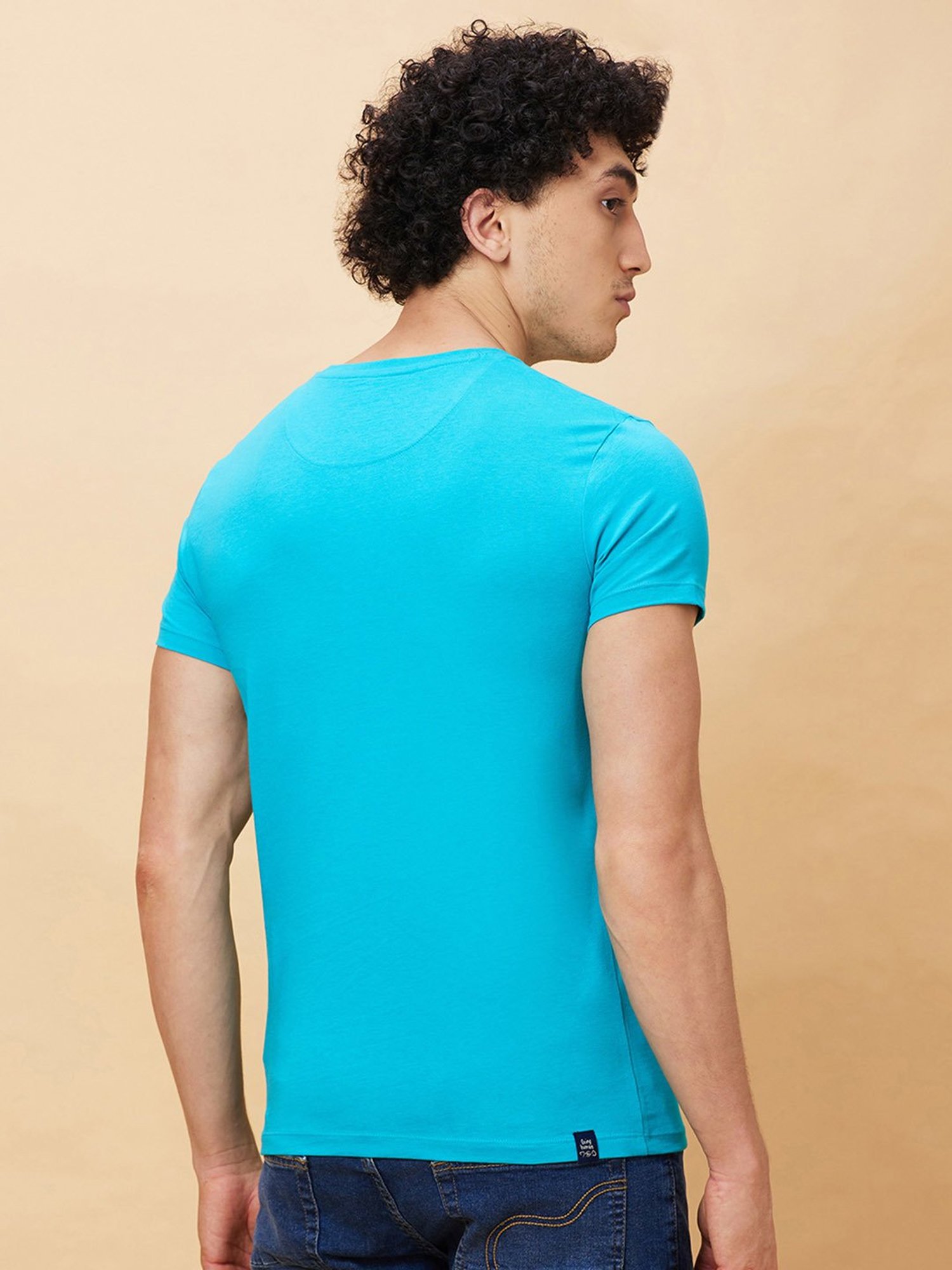 Being Human Green Regular Fit Printed Crew T-Shirt