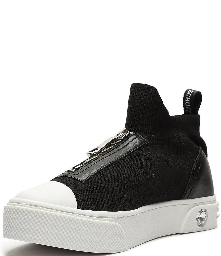 Schutz Maryanne Studded Detail Zip Front Sneakers