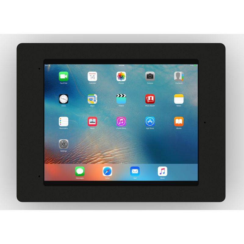 VidaMount Black Home Button Covered Enclosure and Tilting VESA Slim Wall Mount [Bundle] compatible with iPad Pro 12.9" (1st/2nd Gen)