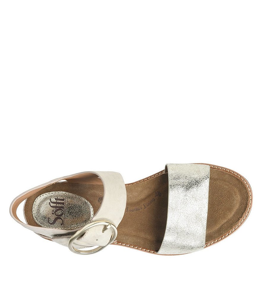 Sofft Bali Metallic Leather Wedge Sandals