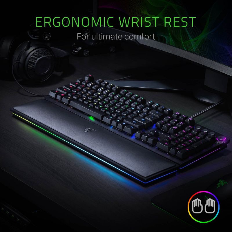 Razer Huntsman Elite Gaming Keyboard with Wrist Rest - Opto-Mechanical Switches