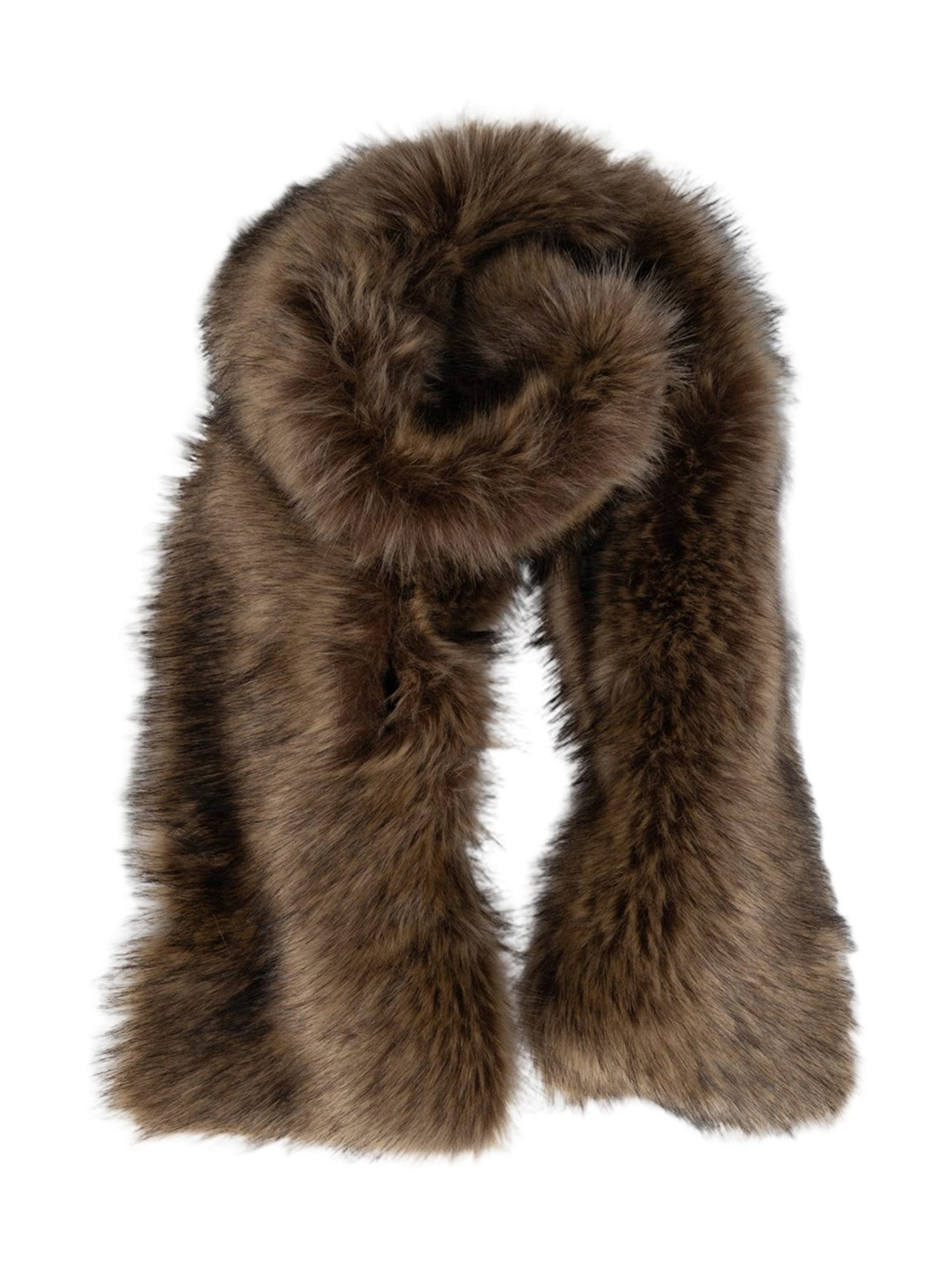 Kazo Brown Fur Scarf