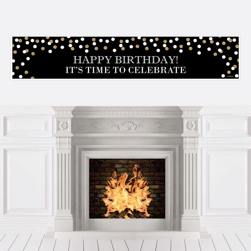 Big Dot of Happiness Adult Happy Birthday - Gold - Happy Birthday Decorations Party Banner