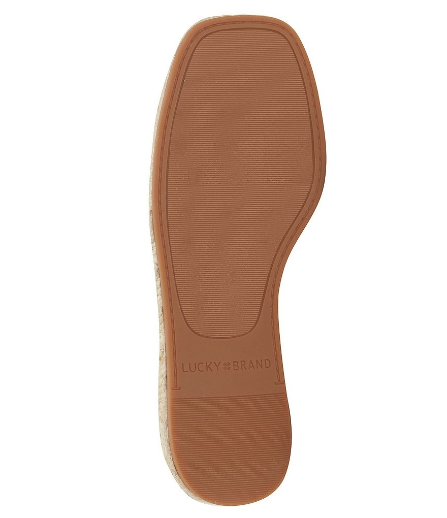 Lucky Brand Valki T-Strap Nubuck Espadrille Wedges