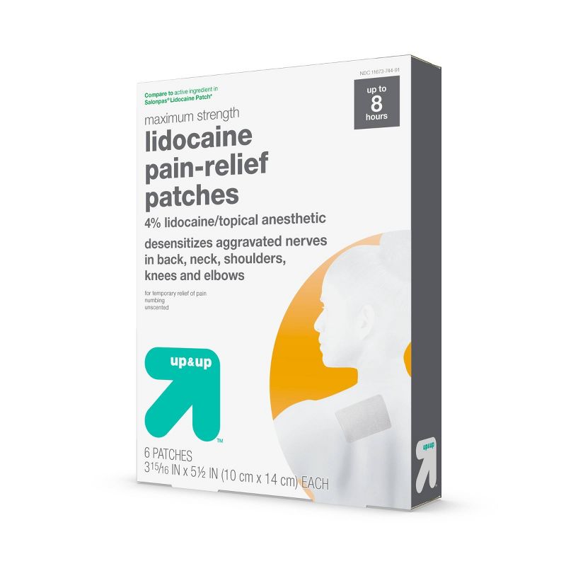Lidocaine 4% Pain Relieving Gel Patch - 6ct - up & up™