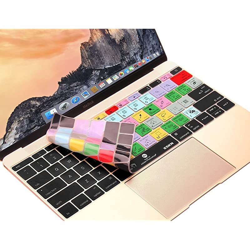 2016 Shortcut Design Series Keyboard Skin Cover for New MacBook 12 (2015 Model A1534) and New MacBook Pro 13 (2016 Newest Version Model A1708, No Touch Bar), US Version (Photoshop)