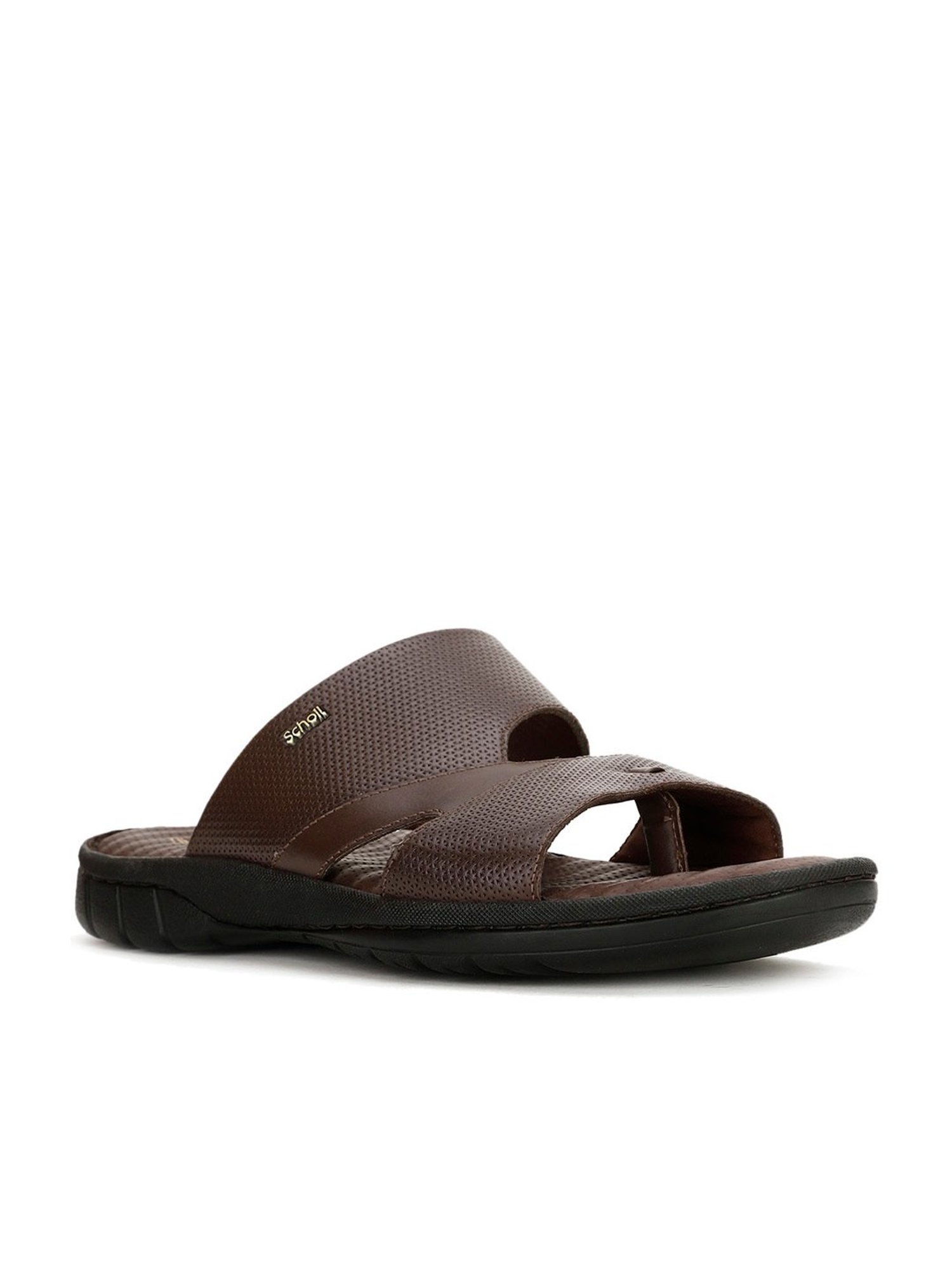 Scholl by Bata Men's Brown Toe Ring Sandals