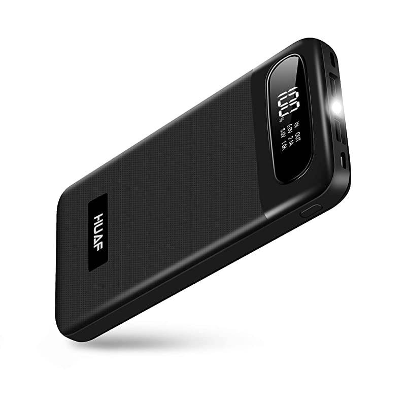 Charger Power Bank 24000mAh Huge Capacity Battery Pack with LCD Screen, 3 Inputs 2 Outputs Backup Battery Phone Charger Compatible Smart Devices Tablet Android Phone and Other Cellphones