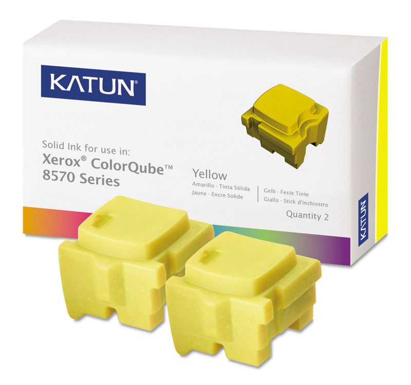 Katun 39399 Compatible 108R00928 Solid Ink Stick Yellow 2/BX 