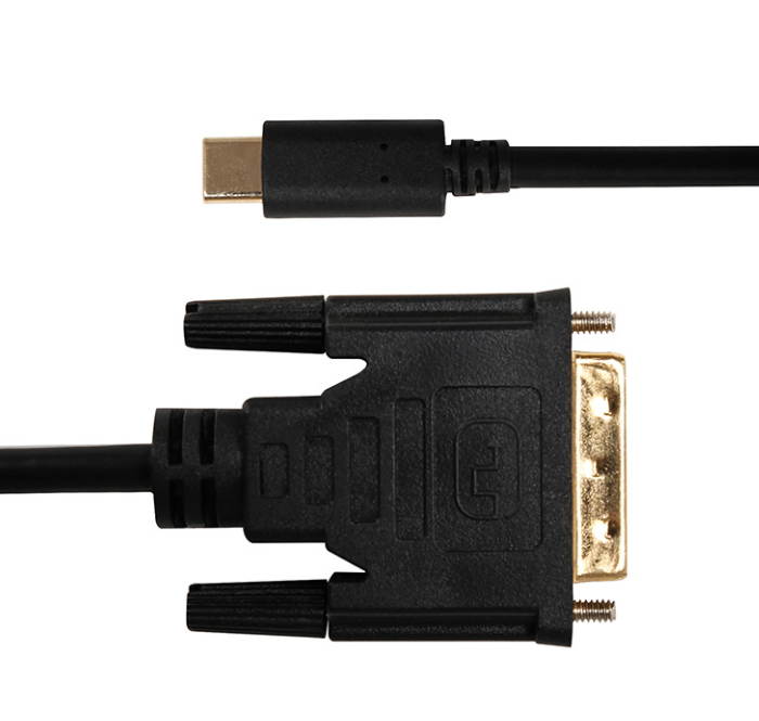 1.8m type-C to DVI 24 + 1 HD Video adapter cable type-C to DVI-D 4K HD Converter