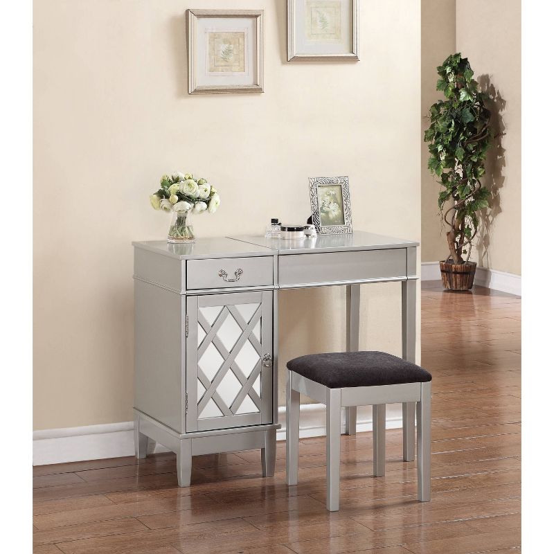 Lorna Vanity Set Silver - Linon