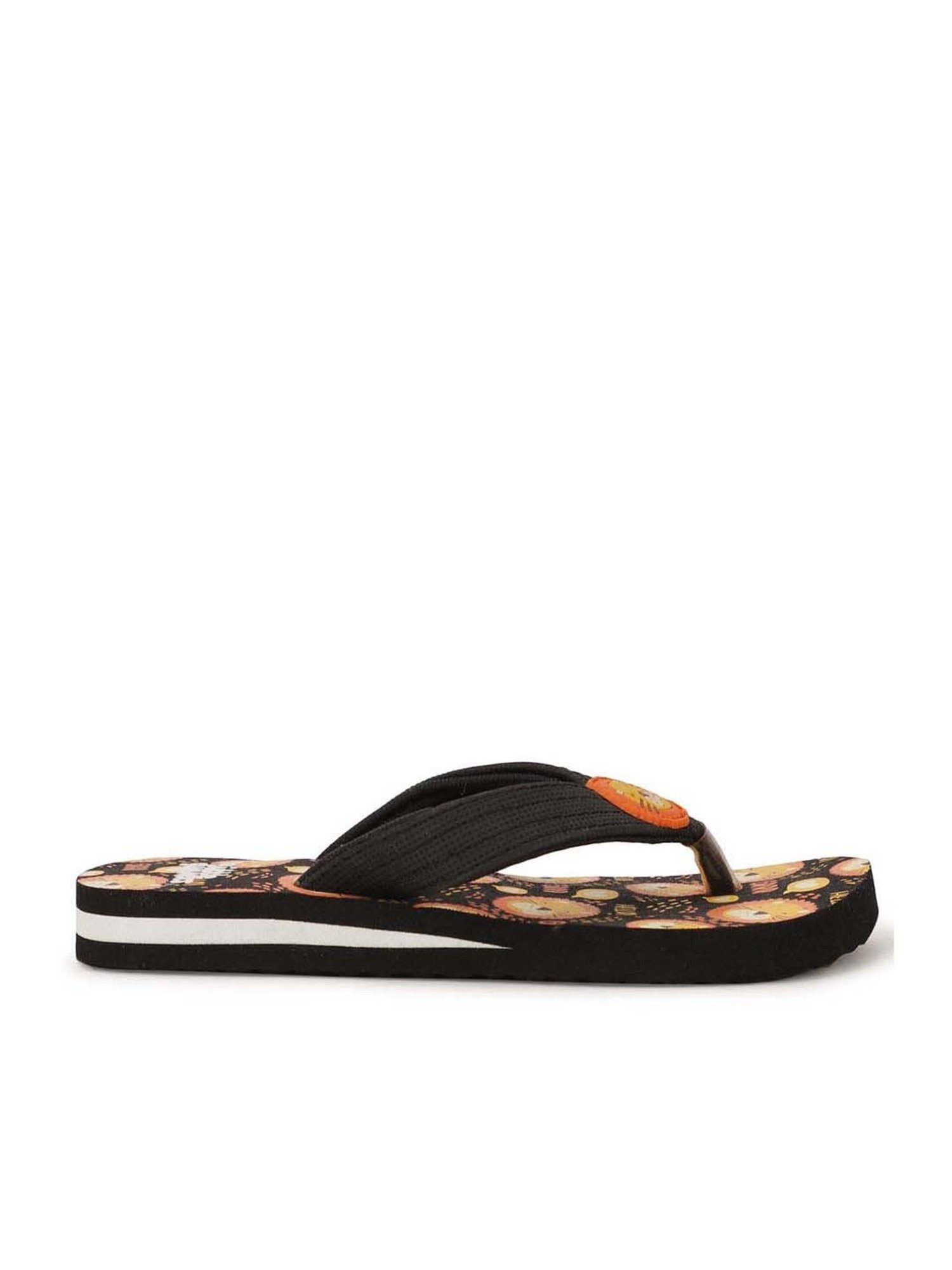 Bubblegummers by Bata Kids Black & Yellow Flip Flops