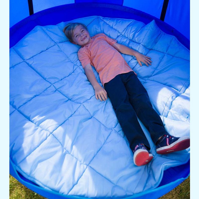 HearthSong Extra Large Nylon Family HugglePod HangOut Hanging Tent with Quilted Floor Mat and LED Lights