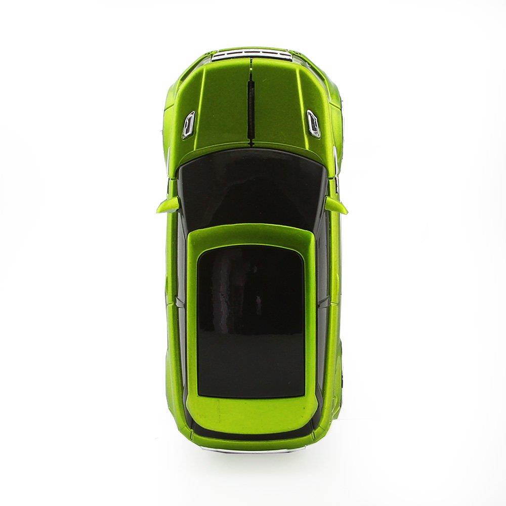 CHUYI 2.4GHz Wireless Mouse Cool Sport SUV Car Shape Optical Mouse 1600DPI SUV Gaming Mice with USB Receiver for PC Computer Laptop (Green)