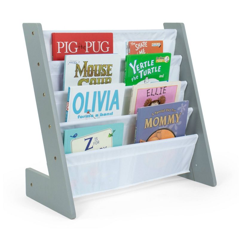 Kids' Inspire "L" Bookshelf Gray/White - Humble Crew