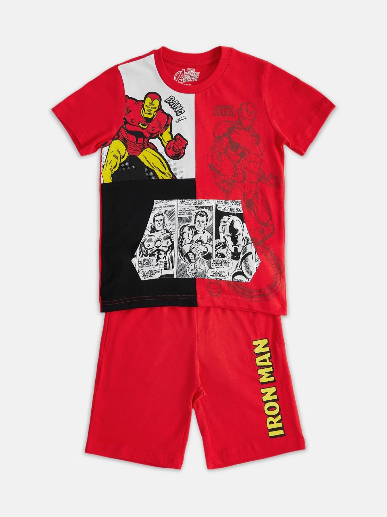 Pantaloons Junior Red Printed T-Shirt with Shorts