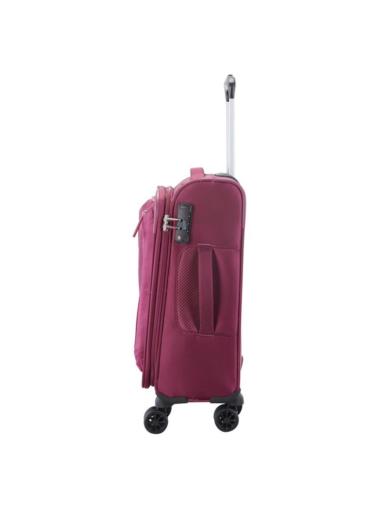 VIP Adept Red Solid Soft Cabin Trolley Bag - 24 cm