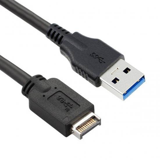 Cablecc USB 3.1 Front Panel Header to USB 3.0 Type-A Male Extension Data Cable 50cm