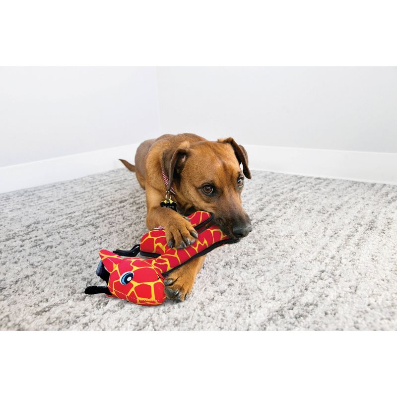 KONG Ripstop Giraffe Dog Toy - Red