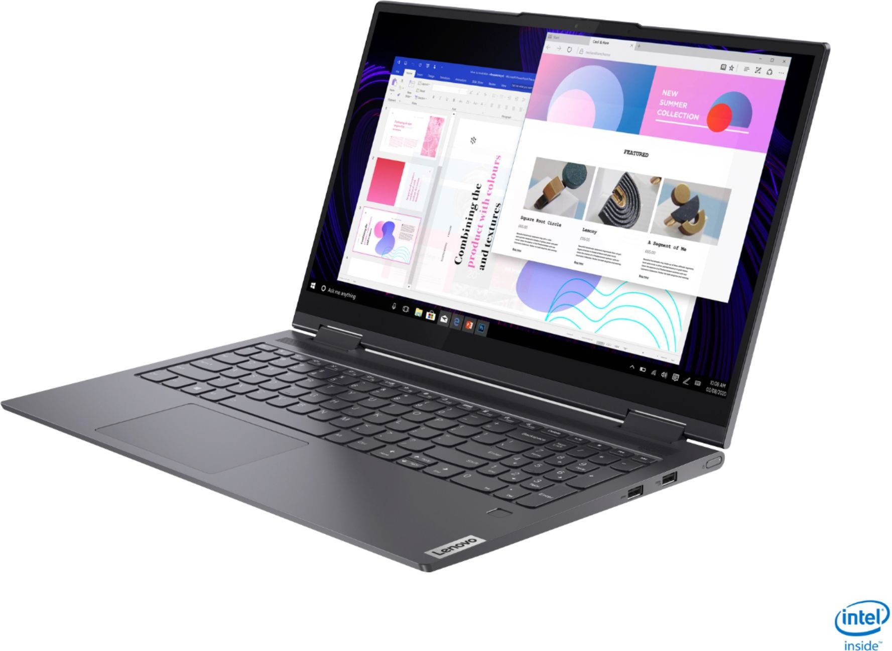 Lenovo - Yoga 7i 2-in-1 15.6" Touch Screen Laptop - Intel Core i5 - 8GB Memory - 256GB Solid State Drive - Slate Grey (82BJ0001US)