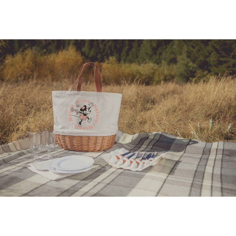Picnic Time Promenade Canvas and Willow 34.65qt Picnic Basket - Minnie Mouse