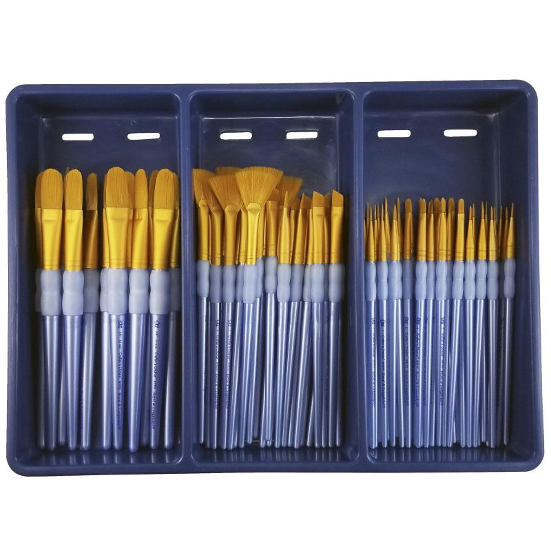 Royal Brush Scholastic Choice Gold Taklon Specialty Set, set of 72