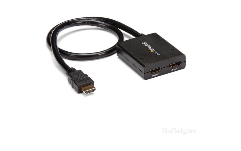 StarTech.com HDMI Splitter 1 In 2 Out - 4k 30Hz - 2 Port - Supports 3D video - Powered HDMI Splitter - HDMI Audio Splitter - 30 Hz to 30 Hz